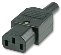 230V IEC C13 Socket Straight Re-wireable