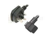 230V 13a Plug to C19 Right Angle Socket Adapter