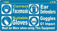 L019 M - Mask/Gloves/Ear/Eye Protection (Medium) x 100