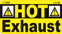 L071 M - Hot Exhaust Labels (100)