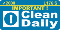 L176 S Clean Daily Label Small (100)