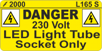 L165 S LED Tube Socket Only Label (100)