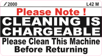 L042 M - Cleaning is Chargeable (Medium)