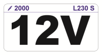 L230 S - 12V Label (100)