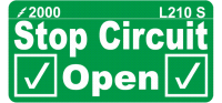 L210 S - Stop Circuit Open Label (100)