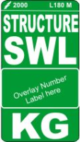 L180 M - Structure SWL Label x 100