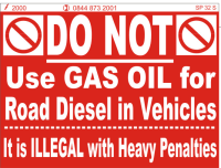 SP32-Do Not use Gas Oil in Vehicles