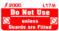 L017 M - Do Not use, unless Guards Fitted (Medium) x 100