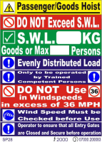 SP28R-Hoist (Passenger) Sign