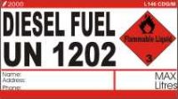 L146 CDG/M - Diesel Fuel Package Label Medium