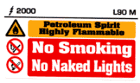 L090 M - Petroleum Spirit, No Smoking (Medium)
