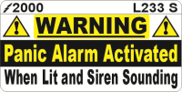L233 S - Warning Panic Alarm (Small) x 100