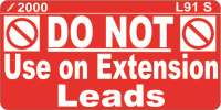 L091 S - Do Not use on Extension Leads