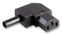 230V IEC C13 Angled Socket Re-Wireable