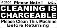 L042 L - Cleaning is Chargeable (Large)