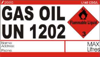 L145 CDG/L - Gas Oil Package Label Large