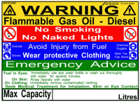 SP21R-Gas Oil (R) Warning Flammable