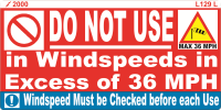 L129 L - Do Not Use in Windspeeds x 100