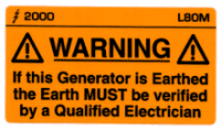 L080 M - Generator Earthing to be Verified