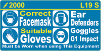 L019 S - Mask/Gloves/Ear/Eye Protection (Small) x 100