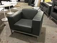 Graphite Leather Hitch Mylius hm25 Armchair 