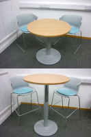 Up to 1000dia mm Circular Height Adjustable Table - Choice of Tops 