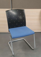 Blue and black meeting chair 