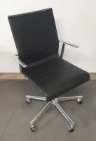 ICF Stick Black Leather Chairs 