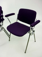 Castelli Rainbow DSC106 purple stacking chairs with arms 
