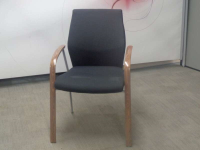 Verco Black / Light Walnut Meeting Chair 