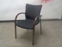 Verco Black / Dark Walnut Meeting Chair 