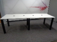 2400w mm White Meeting Table 