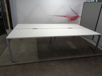 1400w mm Grey Frame Bench Desks 