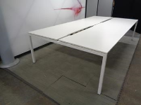 White Frame 1600 mm Bench Desks