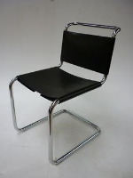 Knoll Spoleto Black Leather Chairs