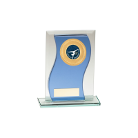 Azzuri Wave Blue Mirror Glass Award - 3 sizes
