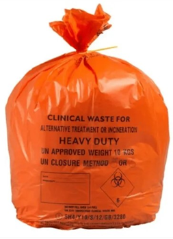 Heavy Duty Orange Clinical Waste Bags
