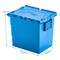 ATTACHED LID CONTAINER 33 LITRE L400xW300xH350MM