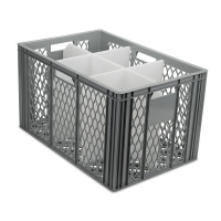 WIDE GLASS VASE CRATE