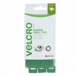 VELCRO® Brand 6 adjustable ties 38cm x 12mm GREEN