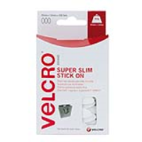 VELCRO Brand 18 Stick-on EASY-COINS 35mm x 12mm WHITE