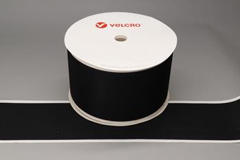 VELCRO® Brand PS14 Stick-on 150mm tape BLACK HOOK 25mtr roll