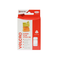 VELCRO Brand 100 Stick-on EASY-COINS 35mm x 12mm WHITE