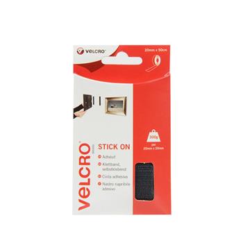VELCRO® Brand Stick-on tape 50cm x 20mm BLACK