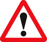 Other danger ahead class RA1 600mm triangle c/w channelling