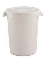 100 Ltr White Plastic Industrial Catering Bin with Lid