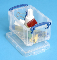 0.7 Ltr Clear Really Useful Plastic Storage Box