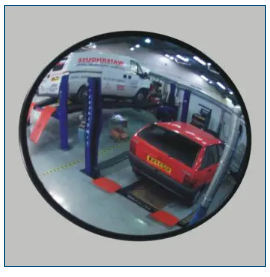 Convex Mirror for Workshop Viewing 