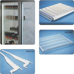 Gravity shelving systems