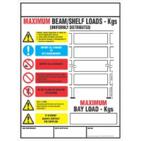 Weight Loading Notices For Pallet Racking